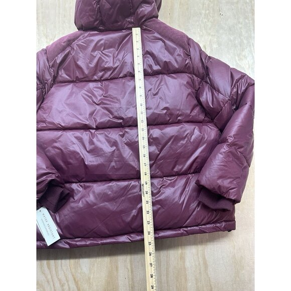 Koolaburra By UGG Corduroy Nylon Mid Weight Puffer Jacket Wine Color XL NWTs - Picture 7 of 8